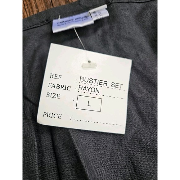 Vintage Sweet Lady Bustier, Sarong / Wrap Around Skirt Set Sz L, W/Scarf NWT - Picture 6 of 16